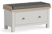 Modern Country Stone Grey Hallway Bench With Drawer