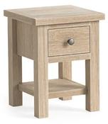 Modern Country Oak Lamp Table With Shelf