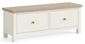 Modern Country Coconut White Large 2 Drawer Bench