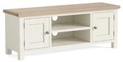 Modern Country Coconut White Large TV Unit