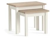 Modern Country Coconut White Nest Of Table