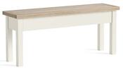 Modern Country Coconut White Shallow Storage Bench