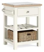 Modern Country Coconut White Small Kitchen Island