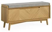 Valencia Oak Storage Bench
