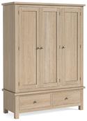 Modern Country Oak Triple Wardrobe image