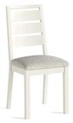 Modern Country Coconut White Dining Chair White Boucle
