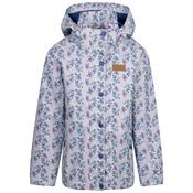 Drippy Girls' Unpadded Waterproof Rain Jacket in Grey Skies