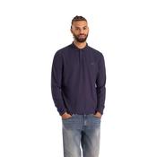 Leblanc Mens Long Sleeve Polo Shirt in Navy image