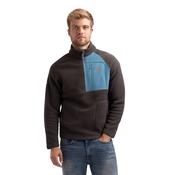 North Men's Warm Half Zip Fleece Top in Charcoal