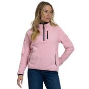 Tister Women's 1/2 Zip Fleece Top in Pink Peony