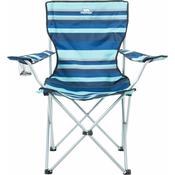 Branson Folding Camping Chair With Drinks Holder in Blue Stripe image
