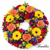 Vibrant Celebration Funeral Wreath image