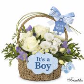 Baby Boy Flower Basket image
