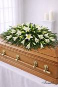 White Lily Casket Spray