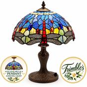 Blue Dragonfly Tiffany Lamp – Beautiful Stained-Glass Lighting