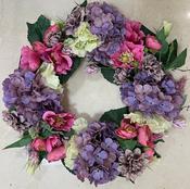 Blush &amp; Lilac Silk Wreath image