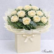 Cream Rose Square Box Bouquet image