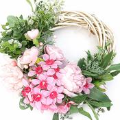 Blush Meadow Crescent Wreath image