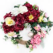 Crimson Blush Crescent Wreath image