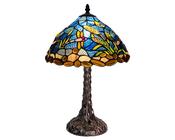 Riverbank and Dragonfly Tiffany Table Lamp image