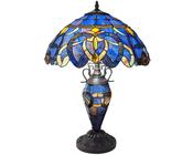 Sapphire Art Nouveau Double-Lit Tiffany Lamp – 60cm image
