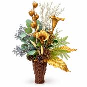 Golden Elegance Contemporary Silk Arrangement image