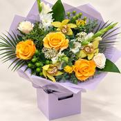 Golden Orchid &amp; Rose Bouquet
