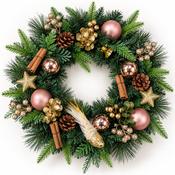 Blush &amp; Champagne Artificial Christmas Wreath image