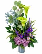 Green Calla &amp; Lavender Bespoke Silk Arrangement  75cm