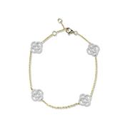 14k Gold Lab Diamond Celtic Knot Bracelet image