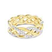 14k Gold Lab Diamond Celtic Knot Eternity Ring image