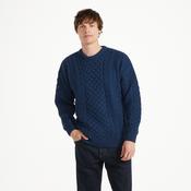 Atlantic Blue Unisex Crew Neck Aran Sweater