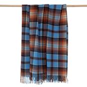 Blue and Rust Irish Lambswool Throw image
