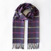 Purple Pink Green Beige Merino Brushed Wool Scarf image