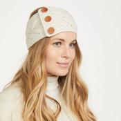 Natural Aran Knitted Headband with Buttons
