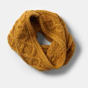 Mustard Diamond Aran Snood