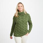 Green Supersoft Polo Neck Sweater