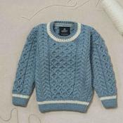 Kids Mermaid Stripe Aran Sweater