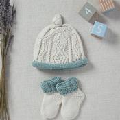 Natural &amp; Green Wool Baby Hat