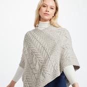 Oatmeal Aran Wool Poncho