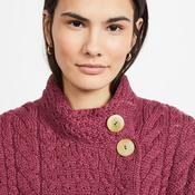 Supersoft Crossover Button Cardigan, Wine
