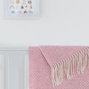 Pink Baby Blanket Irish Lambswool
