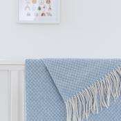 Blue Baby Blanket Irish Lambswool
