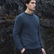 Blue Bark Merino Cashmere Roll Neck Sweater