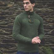 Seaweed Merino Toggled Button Sweater
