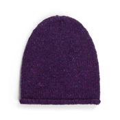 Blackcurrant Merino Wool Jersey Hat with Roll Edge image