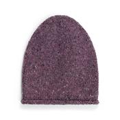 Dark Mauve Merino Wool Jersey Hat with Roll Edge image
