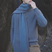 Sea Fog Geelong Lambswool Plated Seed Stitch Scarf image