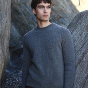 Oxford Ribbed Lambswool Crew Neck Sweater image