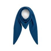 Petrol Lambswool Seed Stitch Triangle Scarf image